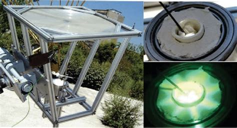 Solar Energy Concentrator Fresnel Lens Detail Of The Sample Chamber