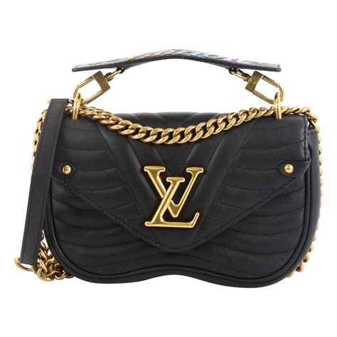 louis vuitton new wave chain bag quilted leather mm at 1stdibs louis vuitton new wave chain