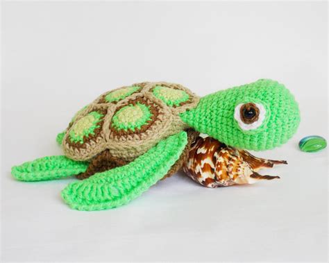 Amigurumi Crochet Pattern Sea Turtle Crocheted Turtle Etsy