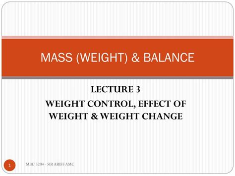 Ppt Mass Weight And Balance Powerpoint Presentation Free Download