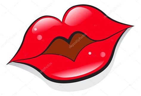 Red Kissing Lips Stock Vector Image By ©amudsen 58247549
