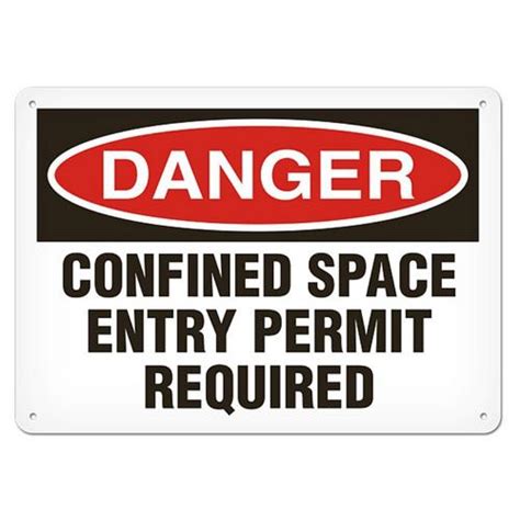 Buy GHS Safety SA P Sign Danger Confined Space Entry Permit Required Mega Depot