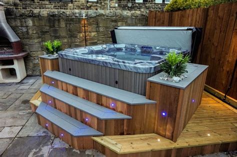 Spa Bar Surround Google Search Hot Tub Garden Hot Tub Landscaping