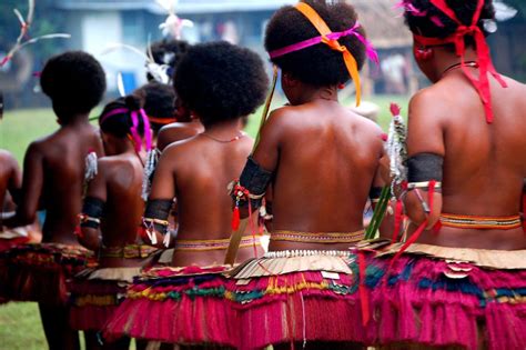 Dancers On Kitava Island In The Trobriand Islands Of Papua New Guinea