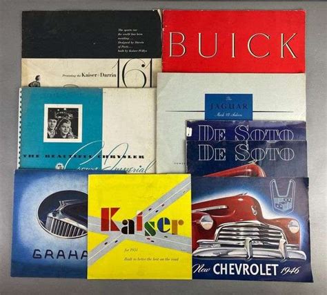 Group Of 9 1930s 50s Automobile Catalogs Matthew Bullock Auctioneers