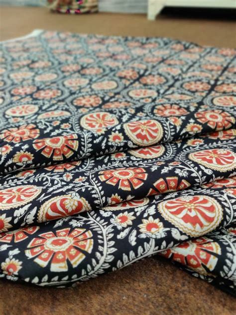 Cotton Indian Hand Block Print Fabric Jaipur Sanganer Block Etsy