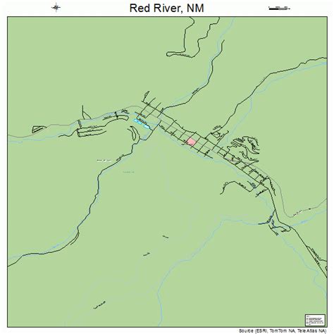 Red River New Mexico Street Map 3562200