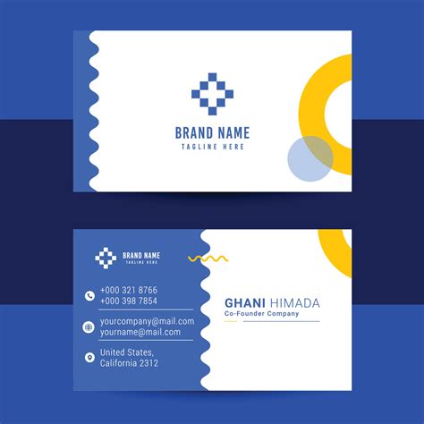 Business Card Front And Back Design Template 3031059 Vector Art At