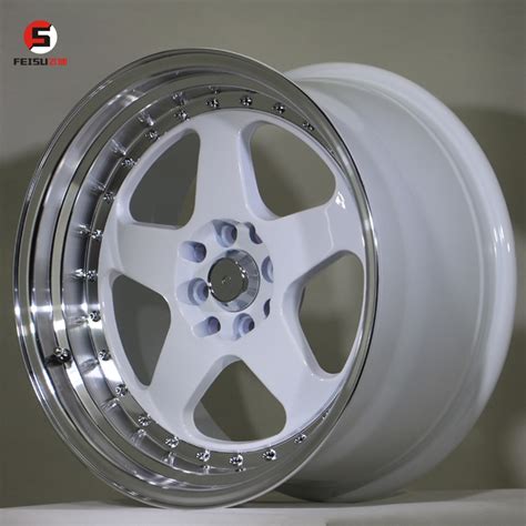 15 16 17 18 Staggered Sizes Deep Lip Dishes Racing Car Alloy Wheels