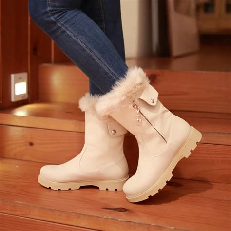 Free Shipping 2014 Winter Warm Snow Boots Women Boots With Fur