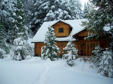 Image Detail For Log Cabin Living In The Snow Nevada