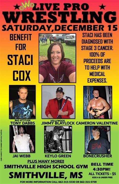 Owo Benefit For Stacie Cox Saturday December 15th Smithville Ms Bell