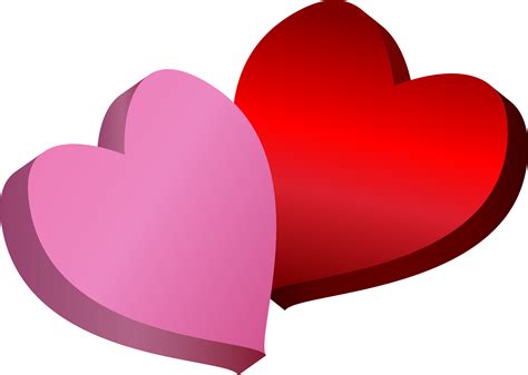 Pink And Red Hearts Png Clipart Red And Pink Hearts Transparent Png