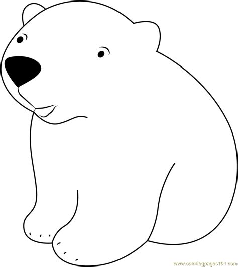 Baby Polar Bear Coloring Page Coloring Pages