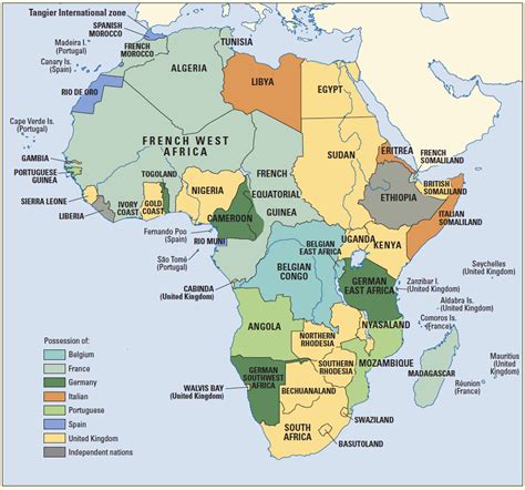 Colonies Of Africa With A Map