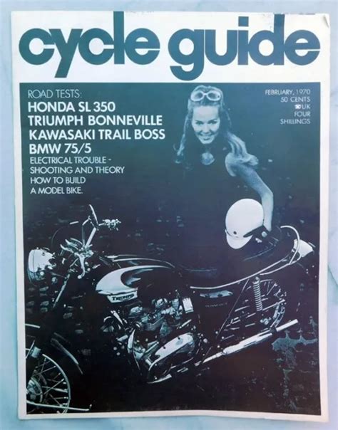 Vintage 1970 Triumph Motorcycle Brochure T120r Bonneville Cycle Guide