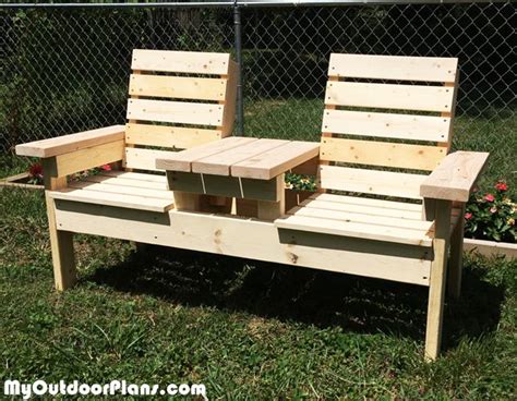 Diy Basic Double Chair Bench With Table Myoutdoorplans