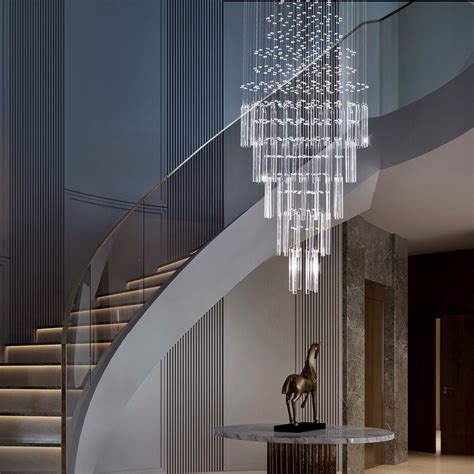 Floating Castle Round Raindrop Crystal Chandelier For Foyer Sofary