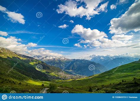 Scenic View Of Beautiful Landscape In Swiss Alps Stock Image Image