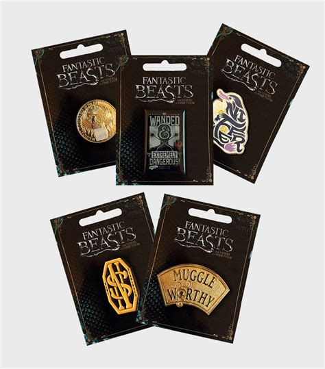 A Pin Badge Bundle Featuring All 5 Fantastic Beasts Pin Badges