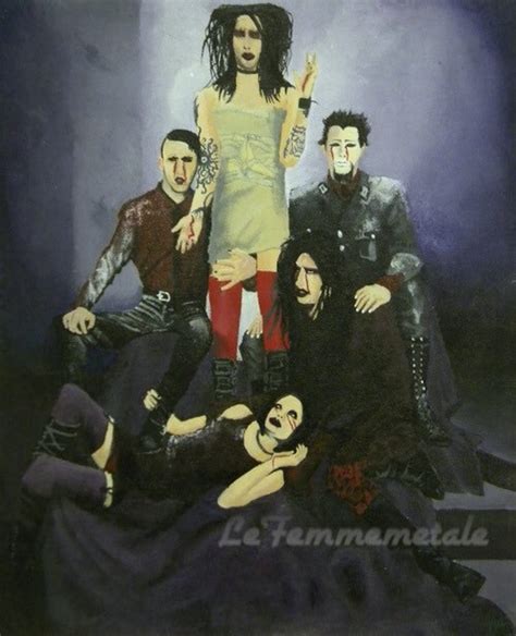 Marilyn Manson Group Original Painting Portrait Of An Etsy Nederland