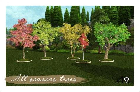 Sims 4 Designs All Seasons Trees • Sims 4 Downloads Sims 4 Sims 4