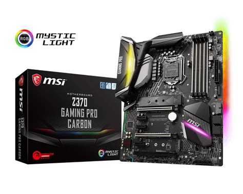 Msi Z370 Gaming Pro Carbon Motherboard Specifications On Motherboarddb