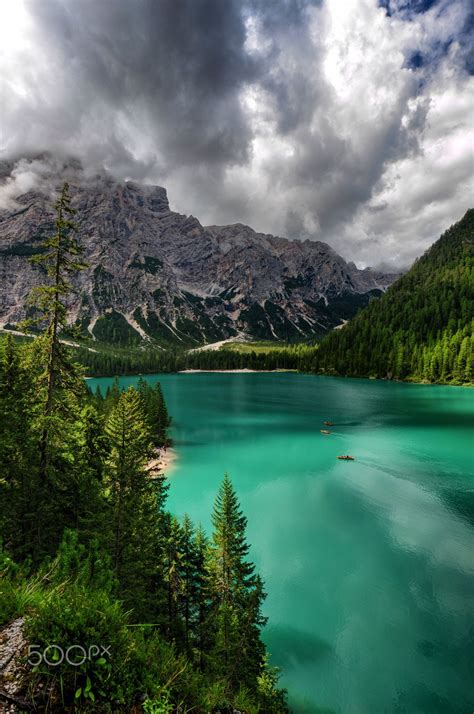 Lago Di Braies Dolomiti Landscape Amazing Nature Nature