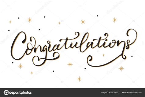 Congratulations Greeting Sign Congrats Graduated Handwritten Modern