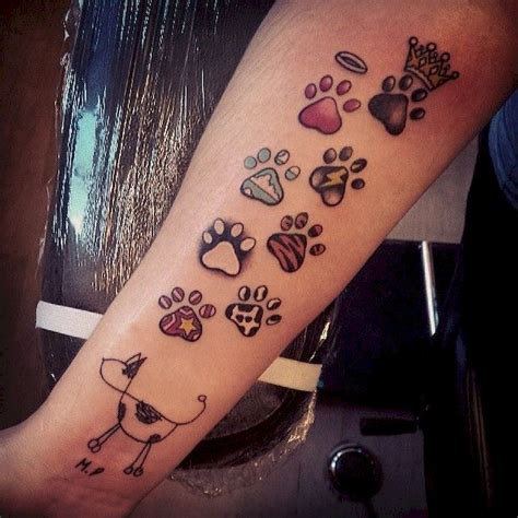 22 Most Beautiful Paw Print Tattoos Ideas Pawprint