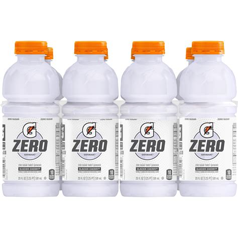 Gatorade G Zero Thirst Quencher Glacier Cherry Oz Bottles Count Walmart Com Walmart Com