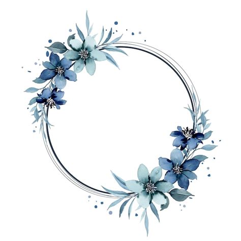 Blue Flower Frame Vectors And Illustrations For Free Download Freepik
