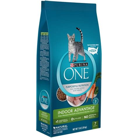 An indoor cat food can help these cats maintain a healthy weight and reduce hairballs. Purina ONE Indoor Advantage Hairball & Healthy Weight ...