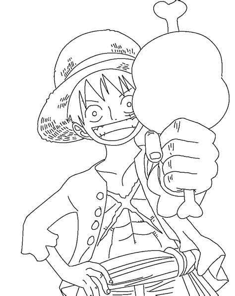 Luffy Action Coloring Page Free Printable Coloring Pa