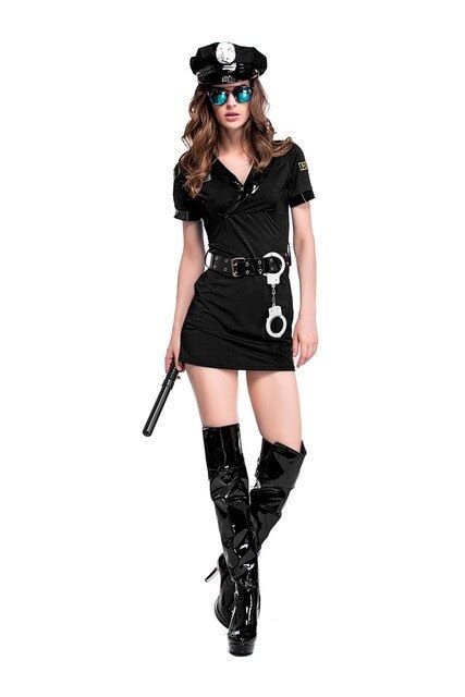 Halloween Costumes Pour Femmes Sexe Cop Uniforme Sexy Parti Porter Police Cosplay Costume Robe