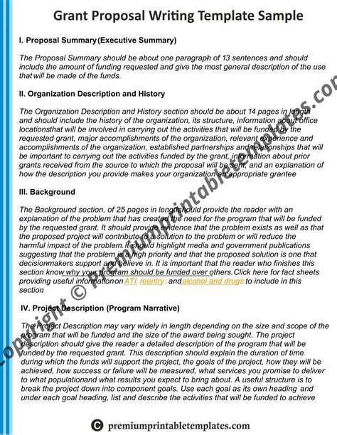Grant Writing Proposal Sample Pack Of 5 Premium Printable Templates