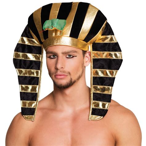 adults egyptian pharaoh hat tutankhamun headdress gold cleopatra cobra headpiece ebay