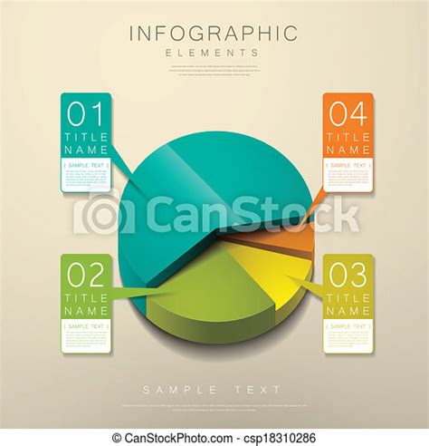 Abstract 3d Pie Chart Infographics Realistic Vector Abstract 3d Pie