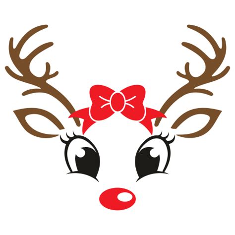 Rudolph With Lights Svg