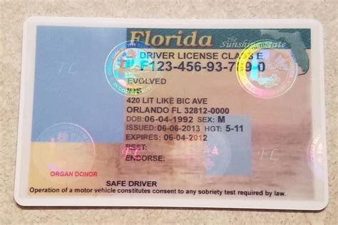 Buy Scannable Florida Driver License Drivers License Id Card