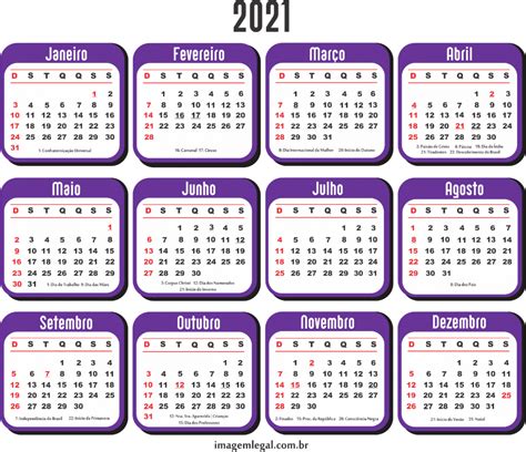 Grade Calendário 2021 Transparente Em Png Imagem Legal Calendário