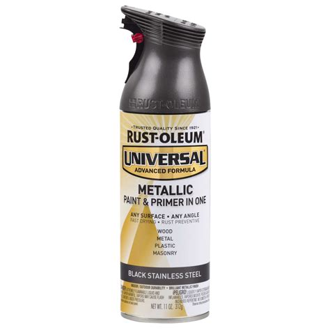 Rust Oleum Universal Black Stainless Steel Metallic Spray Paint 11 Oz