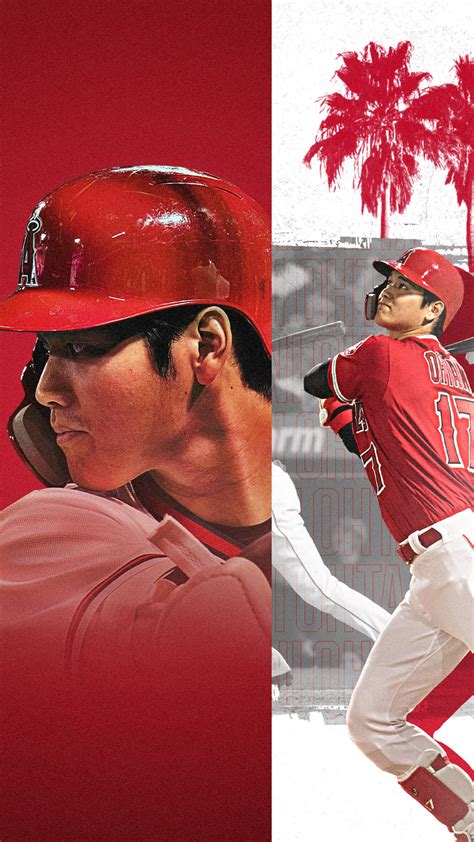 Download Los Angeles Angels Shohei Ohtani Split Screen Wallpaper