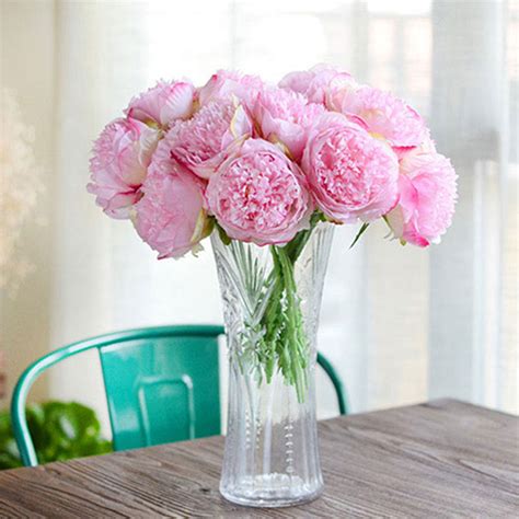 buy cheap great cheap artificial fake peony silk flowers bridal bouquet flower arrangement home