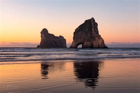 Archway Islands Of Wharariki Beach Sunset Obsession