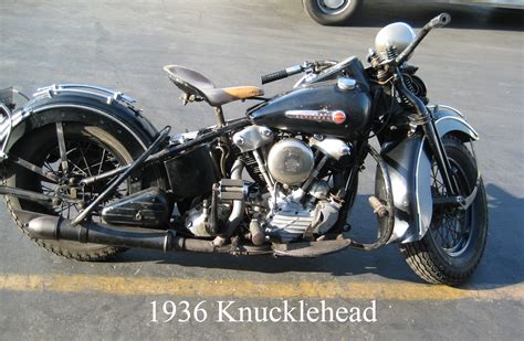 The frame, forks, engine and. 1936's Knucklehead | Old harley davidson, Old motorcycles ...