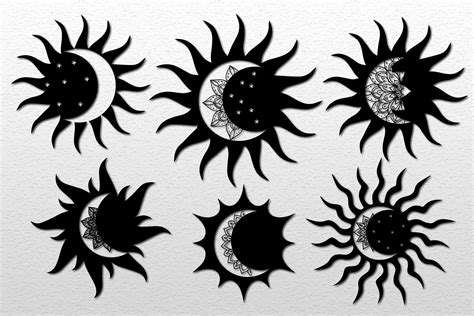 Mandala Sun And Moon Svg Graphic By St Creative Fabrica