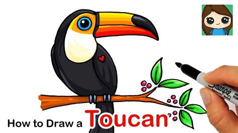 How To Draw A Toucan Bird Easy Drawings Dibujos Faciles Dessins