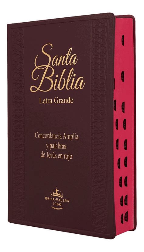 Biblia Reina Valera 1960 Letra Grande Indice Concordancia Biblia