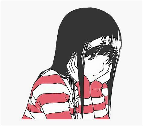 Aesthetic Aesthetictumblr Sad Animefreetoedit Aesthetic Depressed Sad Anime Girl Hd Png